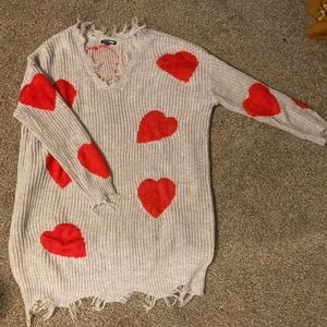 Fashion nova heart sweater dress